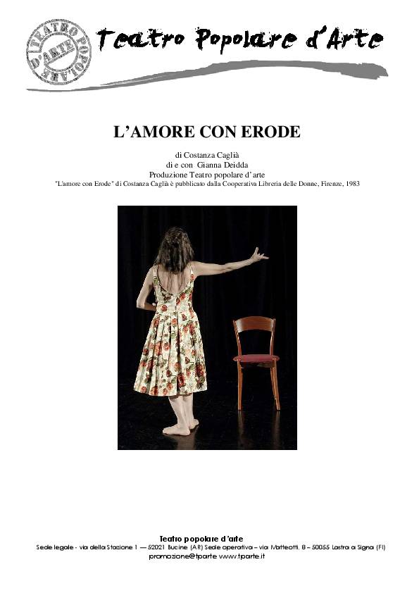 L'AMORE CON ERODE Teatro popolare d'arte scheda artistica-Page-1